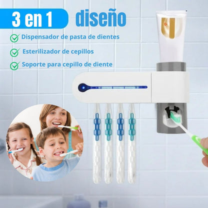 Esterilizador Cepillos UV con Dispensador Automático